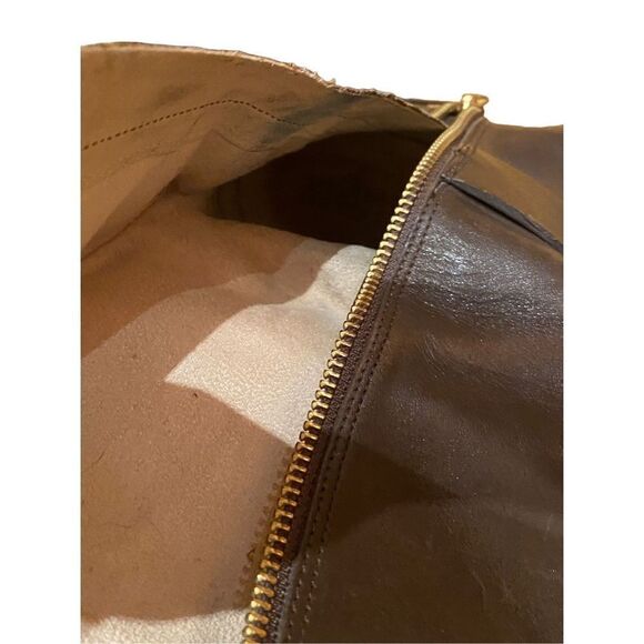 Michael Kors Brown Leather Charm Riding Boots size 5 - Picture 7 of 8